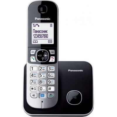 Радіотелефон DECT Panasonic KX-TG6811UAB, чорний Радіотелефон DECT Panasonic KX-TG6811UAB, чорний