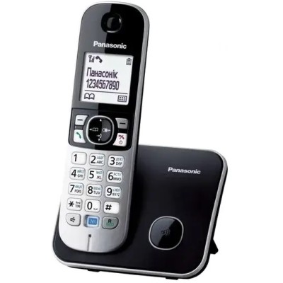 Радіотелефон DECT Panasonic KX-TG6811UAB, чорний Радіотелефон DECT Panasonic KX-TG6811UAB, чорний