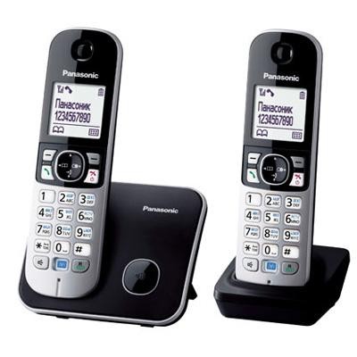 Радіотелефон DECT Panasonic KX-TG6812UAB, чорний Радіотелефон DECT Panasonic KX-TG6812UAB, чорний