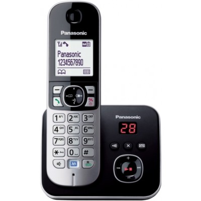 Радіотелефон DECT Panasonic KX-TG6821UAB, чорний Радіотелефон DECT Panasonic KX-TG6821UAB, чорний