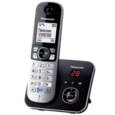 Радіотелефон DECT Panasonic KX-TG6821UAB, чорний Радіотелефон DECT Panasonic KX-TG6821UAB, чорний