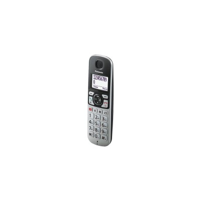 Радіотелефон DECT Panasonic KX-TGE510RUS, чорно-сріблястий