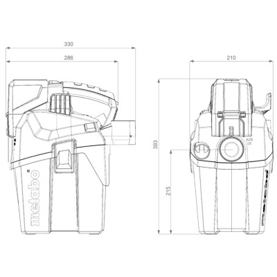 Пилосос акумуляторний Metabo AS 18 HEPA PC COMPACT, 18В, бак 6л, 2100л/хв, 3.8кг, без АКБ та ЗП (602029850)