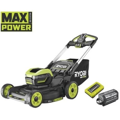 Газонокосарка акумуляторна Ryobi Max Power RY36LMXSP53A-160 36В акб 1х6А·год 53см 70л 20-100мм самохідна 30кг