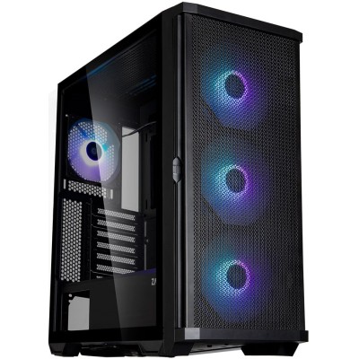 Корпус Zalman Z10 Plus без БЖ, 2xUSB3.0, 1xUSB Type-C, 3x140мм ARGB, 1x120мм ARGB, VGA 395мм, LCS ready, TG Side Panel, EATX, чо