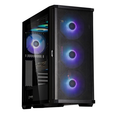 Корпус Zalman Z10 Plus без БЖ, 2xUSB3.0, 1xUSB Type-C, 3x140мм ARGB, 1x120мм ARGB, VGA 395мм, LCS ready, TG Side Panel, EATX, чо