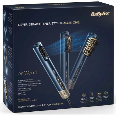 Стайлер Babyliss Air Wand, 1600Вт, темп.режимов-3, подвійна іонізація, 2 насадки, синій (AS6550E)