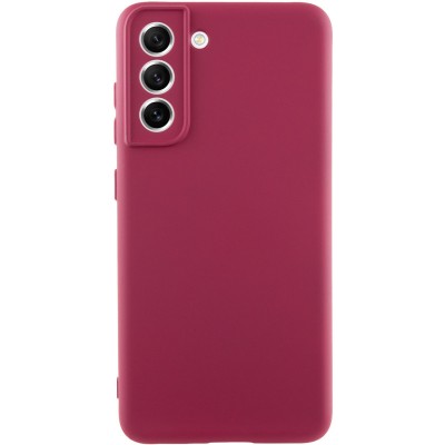 Чохол Silicone Cover Lakshmi Full Camera (AA) для Samsung Galaxy S21 FE Бордовий / Marsala
