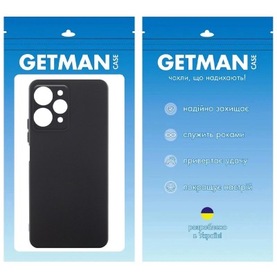 Чохол TPU GETMAN Liquid Silk Full Camera для Xiaomi Redmi 12 Чорний / Black Чохол TPU GETMAN Liquid Silk Full Camera для Xiaomi Redmi 12 Чорний / Black
