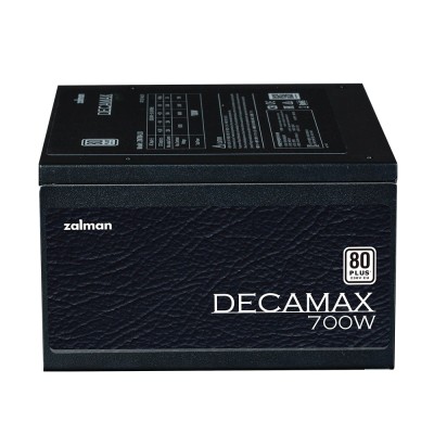Блок живлення Zalman Decamax (700W) 85%, 80 Plus, 120мм, 1xMB 24pin(20+4), 1xCPU 8(4+4)+4pin, 3xMolex, 6xSATA, 4xPCIe 8pin(6+2) Блок живлення Zalman Decamax (700W) 85%, 80 Plus, 120мм, 1xMB 24pin(20+4), 1xCPU 8(4+4)+4pin, 3xMolex, 6xSATA, 4xPCIe 8pin(6+2)