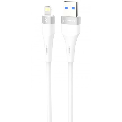 Кабель Proove Light Silicone Plus USB to Lightning 2.4A (1m) white (CCLS12001102)