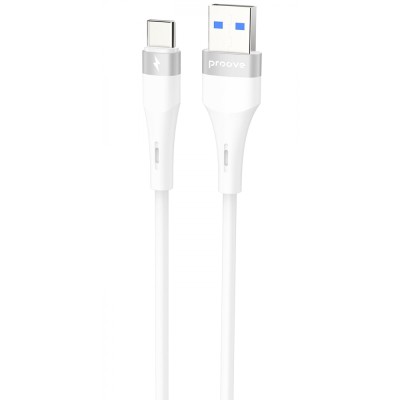 Кабель Proove Light Silicone Plus USB to Type-C 3A (1m) white (CCLS15001202)
