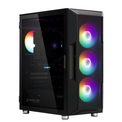 Корпус Zalman I3 Neo без БЖ, 1xUSB3.0, 2xUSB2.0, 4x120мм RGB, VGA 355мм, LCS ready, TG Side Panel, ATX, чорний (I3NEOBLACK)