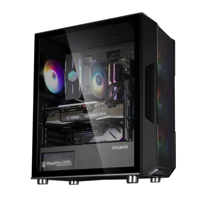 Корпус Zalman I3 Neo без БЖ, 1xUSB3.0, 2xUSB2.0, 4x120мм RGB, VGA 355мм, LCS ready, TG Side Panel, ATX, чорний (I3NEOBLACK)