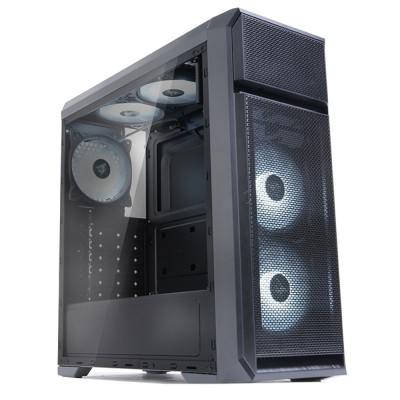 Корпус Zalman N5 OF без БЖ, 1xUSB3.0, 2xUSB2.0, 3x120мм white LED, VGA 365мм, LCS ready, Acrylic Side Panel, ATX, чорний (N5OF)