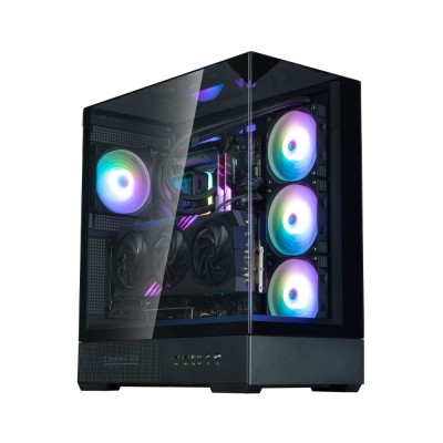 Корпус Zalman P40 Prism без БЖ, 2xUSB3.0, 1xUSBType-C, 1x120мм ARGB, VGA 420мм, LCS ready, TG 3x Panels, ATX, чорний (P40PRISMBL Корпус Zalman P40 Prism без БЖ, 2xUSB3.0, 1xUSBType-C, 1x120мм ARGB, VGA 420мм, LCS ready, TG 3x Panels, ATX, чорний (P40PRISMBL