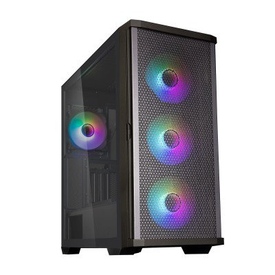 Корпус Zalman Z10 Duo без БЖ, 2xUSB3.0, 1xUSB Type-C, 3x140мм ARGB, 1x120мм ARGB, VGA 395мм, LCS ready, TG Side Panel, EATX, чор
