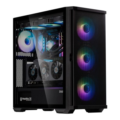 Корпус Zalman Z10 Duo без БЖ, 2xUSB3.0, 1xUSB Type-C, 3x140мм ARGB, 1x120мм ARGB, VGA 395мм, LCS ready, TG Side Panel, EATX, чор