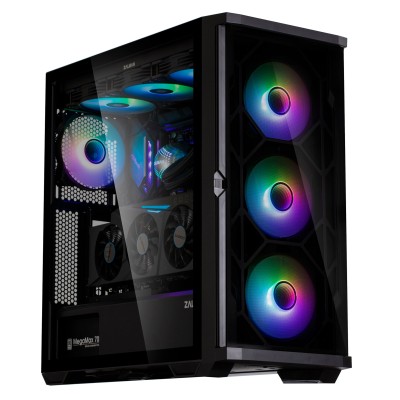 Корпус Zalman Z10 Duo без БЖ, 2xUSB3.0, 1xUSB Type-C, 3x140мм ARGB, 1x120мм ARGB, VGA 395мм, LCS ready, TG Side Panel, EATX, чор