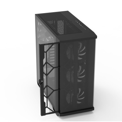 Корпус Zalman Z10 Duo без БЖ, 2xUSB3.0, 1xUSB Type-C, 3x140мм ARGB, 1x120мм ARGB, VGA 395мм, LCS ready, TG Side Panel, EATX, чор
