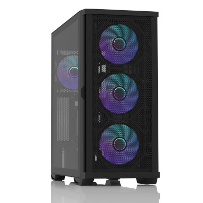 Корпус Zalman Z10 Duo без БЖ, 2xUSB3.0, 1xUSB Type-C, 3x140мм ARGB, 1x120мм ARGB, VGA 395мм, LCS ready, TG Side Panel, EATX, чор