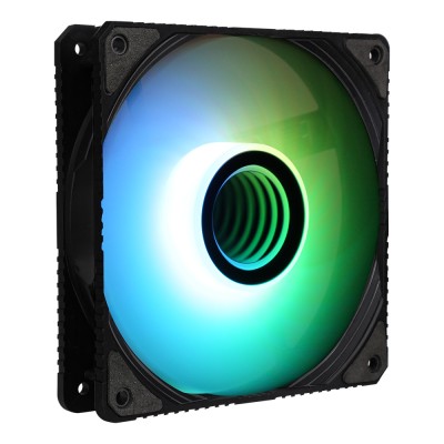 Корпусний вентилятор 2E GAMING Air Cool Infinity ACF120IW-ARGB, 120мм, 1200rpm, 3pin, 3pin +5VARGB, 23dBa, чорний Корпусний вентилятор 2E GAMING Air Cool Infinity ACF120IW-ARGB, 120мм, 1200rpm, 3pin, 3pin +5VARGB, 23dBa, чорний