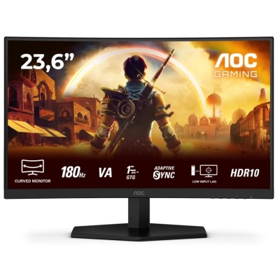 Монiтор AOC 23.6" C24G42E VA Curved FHD 300nit 180Hz 2*HDMI DP MM Black/Red Монiтор AOC 23.6" C24G42E VA Curved FHD 300nit 180Hz 2*HDMI DP MM Black/Red