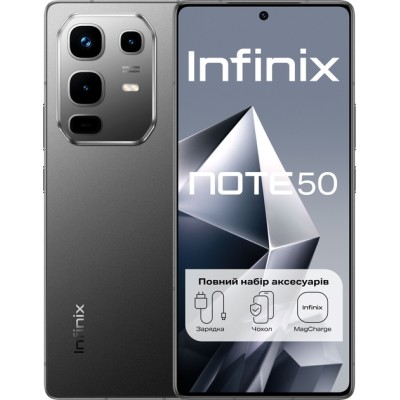 Смартфон Infinix Note 50 8/256GB Shadow Black Смартфон Infinix Note 50 8/256GB Shadow Black