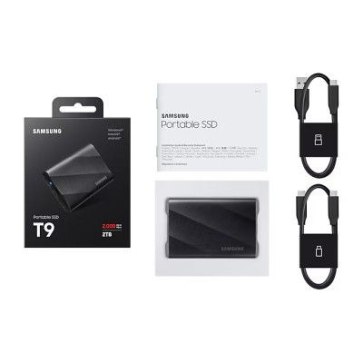 Твердотільний запам’ятовувальний пристрій накопичувач (SSD) USB3.2 2TB EXT. T9 MU-PG2T0B/EU SAMSUNG Твердотільний запам’ятовувальний пристрій накопичувач (SSD) USB3.2 2TB EXT. T9 MU-PG2T0B/EU SAMSUNG