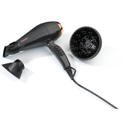 Фен Babyliss Air Pro, 2200Вт, 2 режими, дифузор, іоніз-я, хол. обдув, чорний (6719DE) Фен Babyliss Air Pro, 2200Вт, 2 режими, дифузор, іоніз-я, хол. обдув, чорний (6719DE)