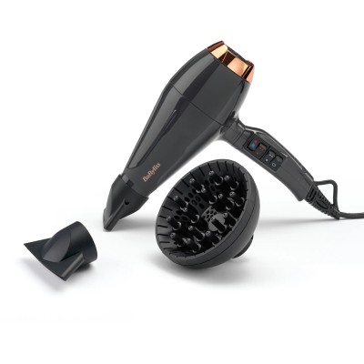 Фен Babyliss Air Pro, 2200Вт, 2 режими, дифузор, іоніз-я, хол. обдув, чорний (6719DE) Фен Babyliss Air Pro, 2200Вт, 2 режими, дифузор, іоніз-я, хол. обдув, чорний (6719DE)