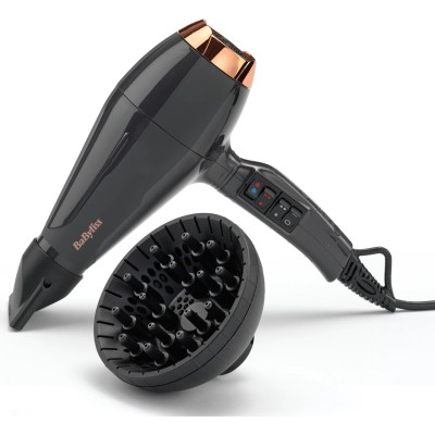 Фен Babyliss Air Pro, 2200Вт, 2 режими, дифузор, іоніз-я, хол. обдув, чорний (6719DE) Фен Babyliss Air Pro, 2200Вт, 2 режими, дифузор, іоніз-я, хол. обдув, чорний (6719DE)