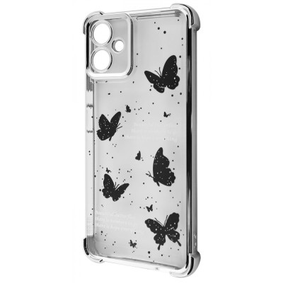 Чохол WAVE Winkie Samsung Galaxy A06 silver/butterfly