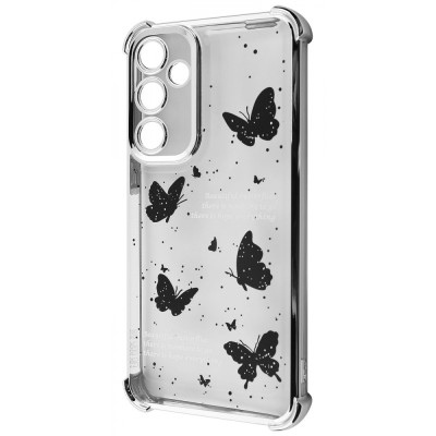 Чохол WAVE Winkie Samsung Galaxy A55 silver/butterfly