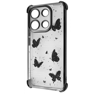 Чохол WAVE Winkie Xiaomi Redmi Note 13 Pro 4G/Poco M6 Pro 4G/Redmi Note 14s black/butterfly