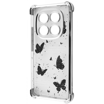 Чохол WAVE Winkie Xiaomi Redmi Note 14 Pro 4G silver/butterfly