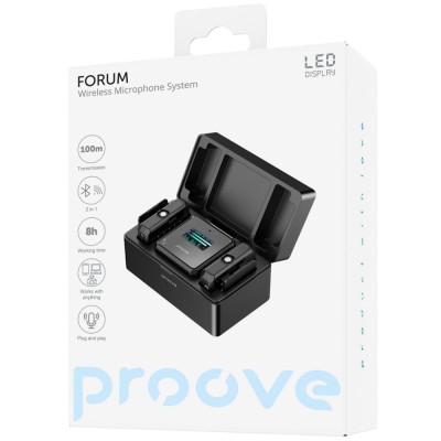 Бездротовий петличний мікрофон Proove Forum (PPWM25000201) black