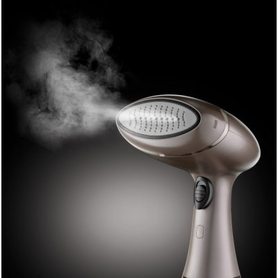 Відпарювач Russell Hobbs компактний Steam Genie Aroma, 1800Вт, 200мл, постійна пара - 32гр, керам. підошва, чорно-коричневий (28