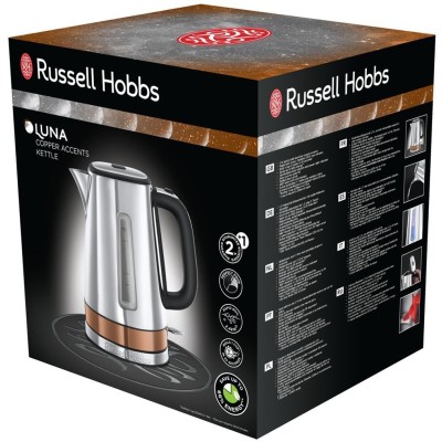 Електрочайник Russell Hobbs Luna 1.7л, метал, сріблясто-бронзовий (24280-70) Електрочайник Russell Hobbs Luna 1.7л, метал, сріблясто-бронзовий (24280-70)