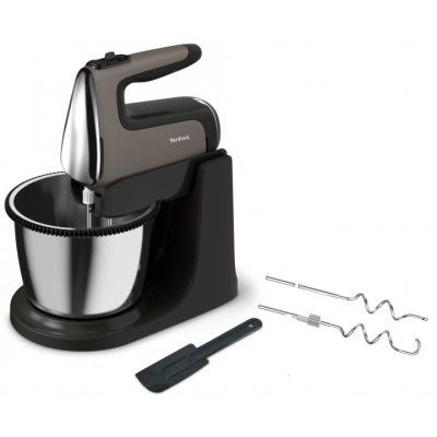 Міксер Tefal стаціонарний Powermix Silence 600Вт, насадки-4, чаша-метал, 2, 5л, турборежим, сіро-чорний (HT654E38) Міксер Tefal стаціонарний Powermix Silence 600Вт, насадки-4, чаша-метал, 2, 5л, турборежим, сіро-чорний (HT654E38)