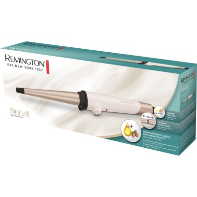 Плойка Remington Shea Soft, конусна, 39Вт, D -13-25 mm, 130-200С, кераміка, біло-золотий (CI4740)