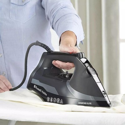 Праска Russell Hobbs Diamond Elite, 3100Вт, 350мл, паровий удар -220гр, самоочищування, керам. підошва, чорний (27000-56)