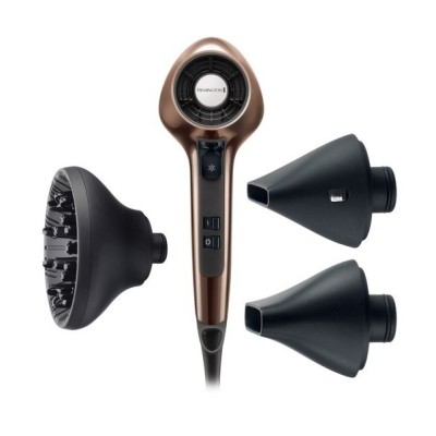 Фен Remington Air3D, 1800Вт, 3 режими, дифузор,турмалінова іоніз-я, хол. обдув, бронзовий (D7777)