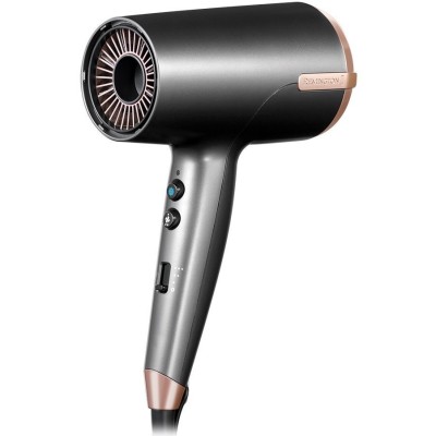 Фен Remington One, 2000Вт, 8 режимів, дифузор,чохол,іоніз-я, хол. обдув, термо-сенсор, сірий (D6077) Фен Remington One, 2000Вт, 8 режимів, дифузор,чохол,іоніз-я, хол. обдув, термо-сенсор, сірий (D6077)
