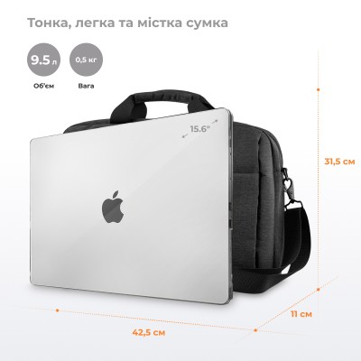 Сумка 2E, Melange 16", чорна (2E-CBN9265BK)