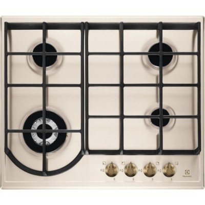 Варильна поверхня Electrolux газова Rococo, 60см, чавун, шампань (EGH6343RON)