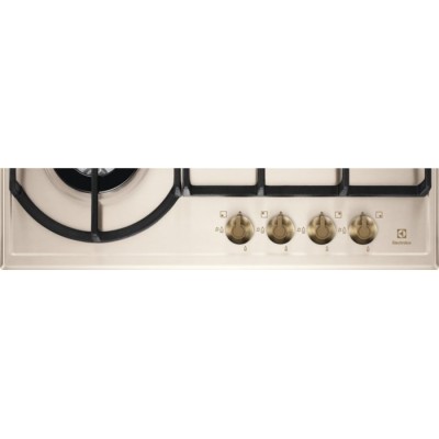 Варильна поверхня Electrolux газова Rococo, 60см, чавун, шампань (EGH6343RON)