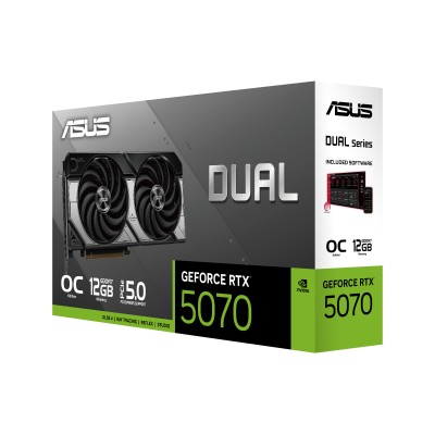 Відеокарта ASUS GeForce RTX 5070 12GB GDDR7 OC DUAL-RTX5070-O12G (90YV0M17-M0NA00)