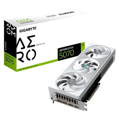 Відеокарта GIGABYTE GeForce RTX 5070 12GB GDDR7 AERO OC (GV-N5070AERO_OC-12GD)
