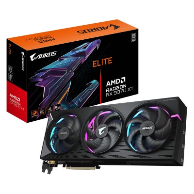 Відеокарта GIGABYTE Radeon RX 9070 XT 16GB GDDR6 AORUS ELITE (GV-R9070XTAORUS_E)